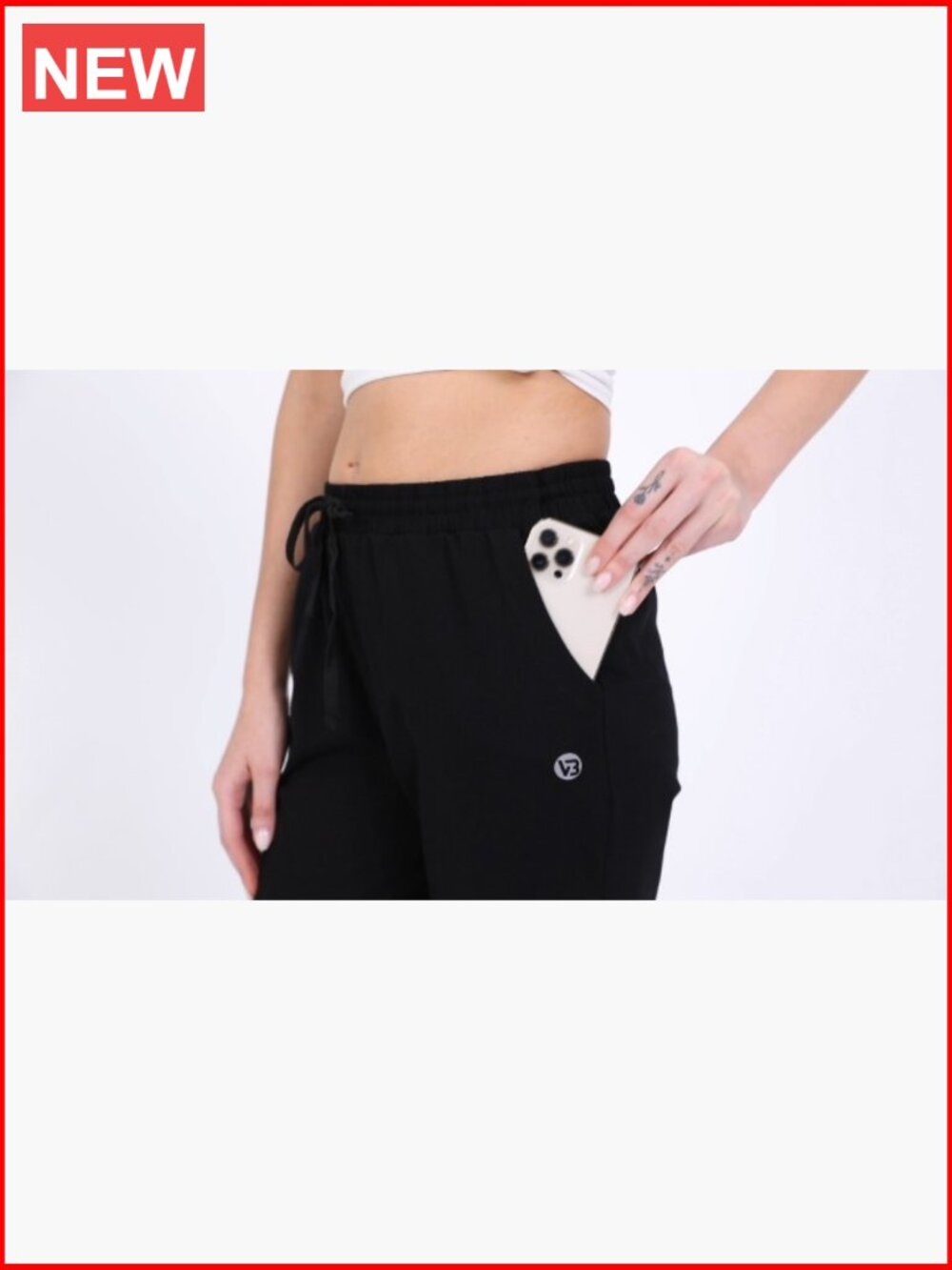 Womens Capri Pants Cotton Jersey Yoga Drawstring Joggers Workout Sweatpants - Picture 6 of 6